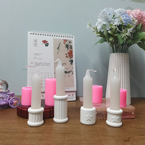 PandaHall Pillar DIY Silicone Candle Holders, for Flower Scented Candle Making, Hot Pink, 3.75x4.2cm, Inner Diameter: 2.95cm Silicone Column
PandaHall Pillar DIY Silicone Candle Holders, for Flower Scented Candle Making, Hot Pink, 3.75x4.2cm, Inner Diameter: 2.95cm Silicone Column