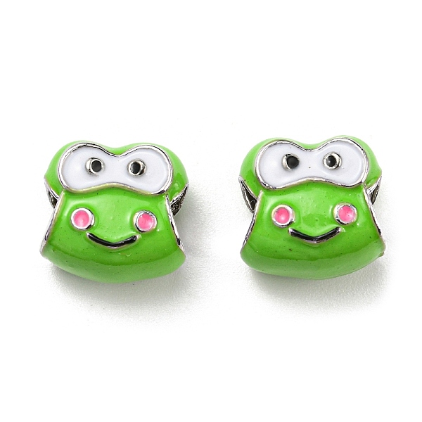 PandaHall Brass Enamel European Beads, Large Hole Beads, Lead Free & Cadmium Free, Long-Lasting Plated, Platinum, Frog, Green, 12x12.5x9mm...
PandaHall Brass Enamel European Beads, Large Hole Beads, Lead Free & Cadmium Free, Long-Lasting Plated, Platinum, Frog, Green, 12x12.5x9mm...
