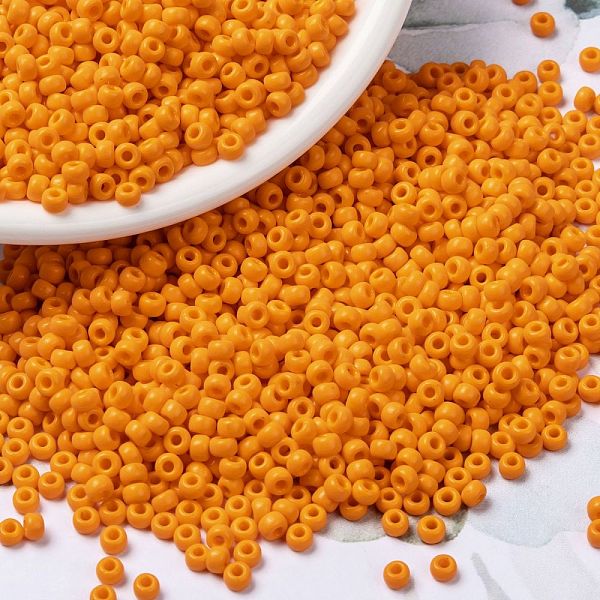 PandaHall MIYUKI Round Rocailles Beads, Japanese Seed Beads, 8/0, (RR405) Opaque Tangerine, 8/0, 3mm, Hole: 1mm, about 422~455pcs/10g Glass..., Orange
PandaHall MIYUKI Round Rocailles Beads, Japanese Seed Beads, 8/0, (RR405) Opaque Tangerine, 8/0, 3mm, Hole: 1mm, about 422~455pcs/10g Glass..., Orange