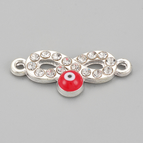 PandaHall Alloy Rhinestone Links connectors, Cadmium Free & Lead Free, Infinity with Evil Eye, Red, Silver Color Plated, 22.5x9.5x2.5mm...
PandaHall Alloy Rhinestone Links connectors, Cadmium Free & Lead Free, Infinity with Evil Eye, Red, Silver Color Plated, 22.5x9.5x2.5mm...