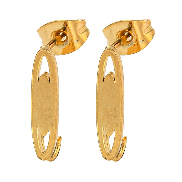 PandaHall Ion Plating(IP) 304 Stainless Steel Stud Earring Findings, with Vertical Loop, Oval, Golden, 16.5x3.5mm, Hole: 3mm, Pin: 0.7mm 304...
PandaHall Ion Plating(IP) 304 Stainless Steel Stud Earring Findings, with Vertical Loop, Oval, Golden, 16.5x3.5mm, Hole: 3mm, Pin: 0.7mm 304...