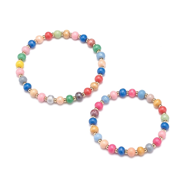 PandaHall 2Pcs 2 Size Natural Wood Round Beaded Stretch Bracelets Set for Kid and Parent, Colorful, Inner Diameter: 1-7/8~2-1/4 inch...
PandaHall 2Pcs 2 Size Natural Wood Round Beaded Stretch Bracelets Set for Kid and Parent, Colorful, Inner Diameter: 1-7/8~2-1/4 inch...