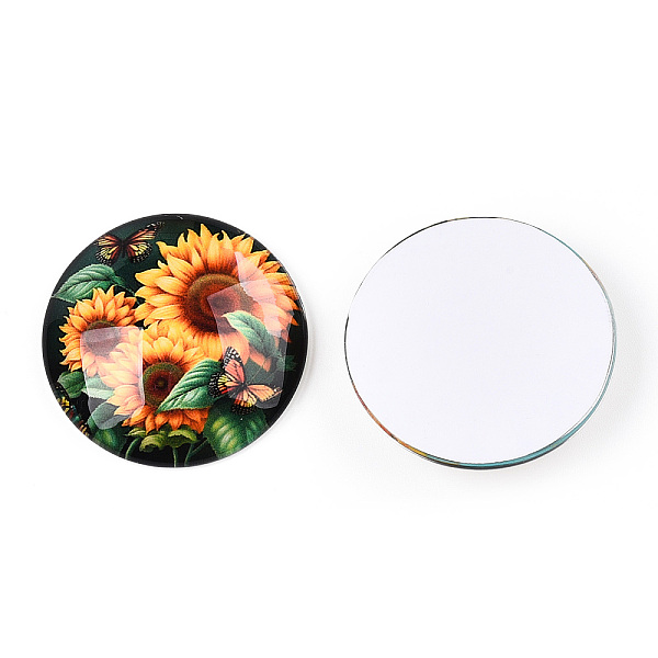PandaHall Glass Cabochons, Half Round with Sunflower Pattern, Gold, 35x9mm Glass Half Round Gold
PandaHall Glass Cabochons, Half Round with Sunflower Pattern, Gold, 35x9mm Glass Half Round Gold