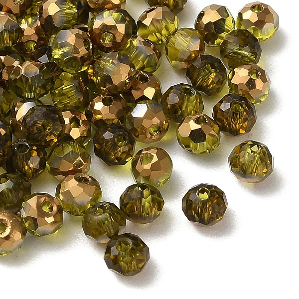 PandaHall Transparent Electroplate Glass Beads, Half Golden Plated, Faceted, Rondelle, Olive, 4.3x3.7mm, Hole: 1mm, 500pcs/bag Glass..., Green
PandaHall Transparent Electroplate Glass Beads, Half Golden Plated, Faceted, Rondelle, Olive, 4.3x3.7mm, Hole: 1mm, 500pcs/bag Glass..., Green