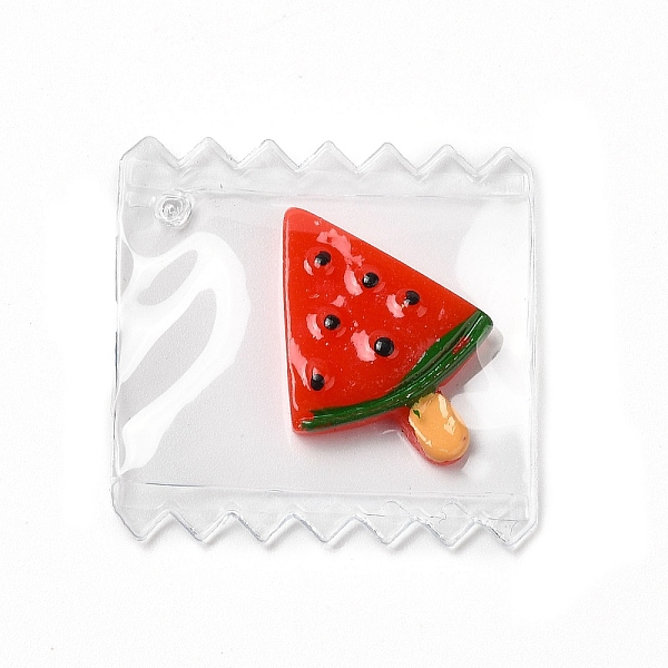 PandaHall Cute Plastic Pendants, with Resin Cabochon Inside, Candy Charms, Watermelon, 29x29.5x3.5mm, Hole: 1mm Plastic Watermelon
PandaHall Cute Plastic Pendants, with Resin Cabochon Inside, Candy Charms, Watermelon, 29x29.5x3.5mm, Hole: 1mm Plastic Watermelon