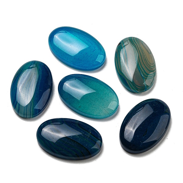 PandaHall Natural Striped Agate/Banded Agate Cabochons, Dyed & Heated, Oval, 28~28.5x18~18.5x5.5~6mm Banded Agate Oval
PandaHall Natural Striped Agate/Banded Agate Cabochons, Dyed & Heated, Oval, 28~28.5x18~18.5x5.5~6mm Banded Agate Oval