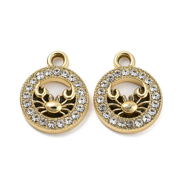 PandaHall UV Plating Alloy Rhinestone Pendants, Flat Round with Crab Charms, Golden, 15x12x3mm, Hole: 1.8mm Alloy+Rhinestone Flat Round
PandaHall UV Plating Alloy Rhinestone Pendants, Flat Round with Crab Charms, Golden, 15x12x3mm, Hole: 1.8mm Alloy+Rhinestone Flat Round