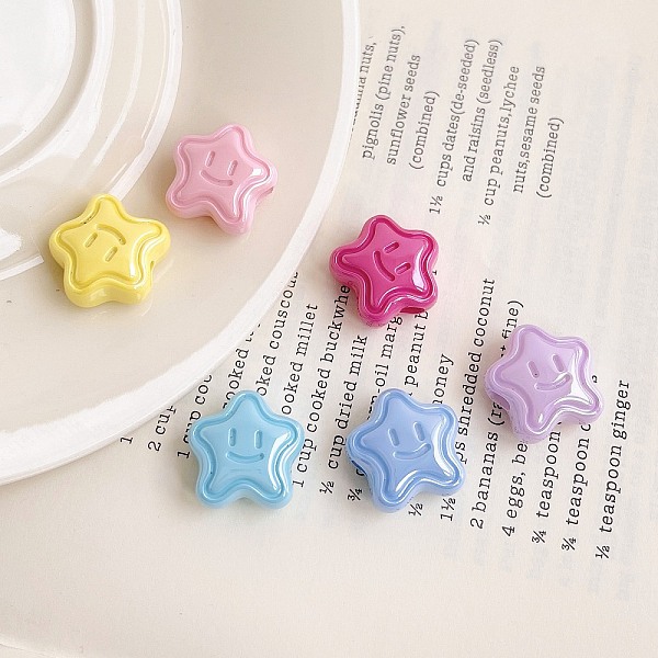 PandaHall Opaque Acrylic Bead, Star with Smile, Mixed Color, 18.3x18.2x10mm, Hole: 3.8mm Acrylic Star Multicolor
PandaHall Opaque Acrylic Bead, Star with Smile, Mixed Color, 18.3x18.2x10mm, Hole: 3.8mm Acrylic Star Multicolor