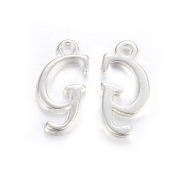 PandaHall Silver Color Plated Alloy Letter Pendants, Rack Plating, Cadmium Free & Lead Free, Letter.G, 17x8x2mm, Hole: 1.5mm Alloy Letter G
PandaHall Silver Color Plated Alloy Letter Pendants, Rack Plating, Cadmium Free & Lead Free, Letter.G, 17x8x2mm, Hole: 1.5mm Alloy Letter G