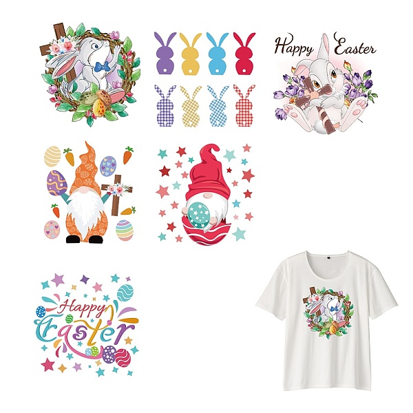 PandaHall PET Heat Transfer Film Logo Stickers Set, for DIY T-Shirt, Bags, Hats, Jackets, Easter Theme Pattern, 225~247x217~248mm, 6pcs/set..., Multicolor
PandaHall PET Heat Transfer Film Logo Stickers Set, for DIY T-Shirt, Bags, Hats, Jackets, Easter Theme Pattern, 225~247x217~248mm, 6pcs/set..., Multicolor