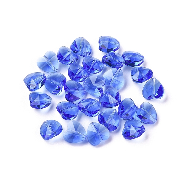 PandaHall Transparent Glass Beads, Faceted, Heart, Blue, 10x10x7mm, Hole: 1~1.2mm Glass Heart Blue
PandaHall Transparent Glass Beads, Faceted, Heart, Blue, 10x10x7mm, Hole: 1~1.2mm Glass Heart Blue