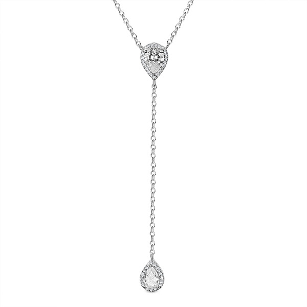 PandaHall SHEGRACE 925 Sterling Silver Pendant Necklaces, with Grade AAA Cubic Zirconia, teardrop, Silver, 17.32 inch(44cm) Sterling Silver..., Clear
PandaHall SHEGRACE 925 Sterling Silver Pendant Necklaces, with Grade AAA Cubic Zirconia, teardrop, Silver, 17.32 inch(44cm) Sterling Silver..., Clear