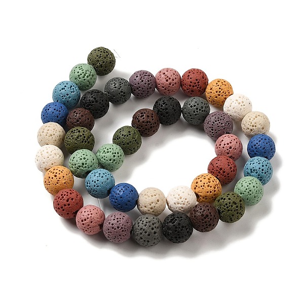PandaHall Natural Lava Rock Bead Strands, Dyed, Round, Mixed Color, 8mm, Hole: about 2mm, about 52pcs/strand, 15.5 inch Lava Rock Round..., Multicolor
PandaHall Natural Lava Rock Bead Strands, Dyed, Round, Mixed Color, 8mm, Hole: about 2mm, about 52pcs/strand, 15.5 inch Lava Rock Round..., Multicolor