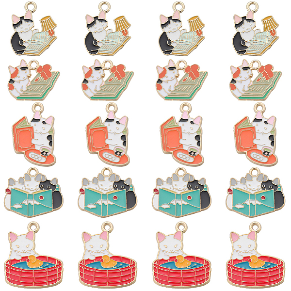 PandaHall SUNNYCLUE 30Pcs 5 Styles Alloy Enamel Pendants, Golden, Cat Charm, Mixed Color, 19.5~29x22~26x1.5~1.7mm, Hole: 1.8~2.2mm..., Multicolor
PandaHall SUNNYCLUE 30Pcs 5 Styles Alloy Enamel Pendants, Golden, Cat Charm, Mixed Color, 19.5~29x22~26x1.5~1.7mm, Hole: 1.8~2.2mm..., Multicolor