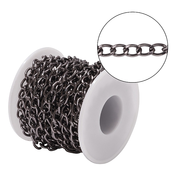 PandaHall Aluminium Twisted Curb Chains, Diamond Cut Chains, Unwelded, Faceted, Gunmetal, 10x6.5x1.8mm Aluminum
PandaHall Aluminium Twisted Curb Chains, Diamond Cut Chains, Unwelded, Faceted, Gunmetal, 10x6.5x1.8mm Aluminum
