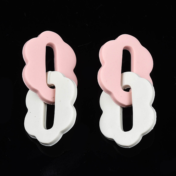 PandaHall Handmade Polymer Clay Linking Rings, Double Oval Flower, Pink, 51mm, Ring: 32x24x3mm Polymer Clay Flower Pink
PandaHall Handmade Polymer Clay Linking Rings, Double Oval Flower, Pink, 51mm, Ring: 32x24x3mm Polymer Clay Flower Pink