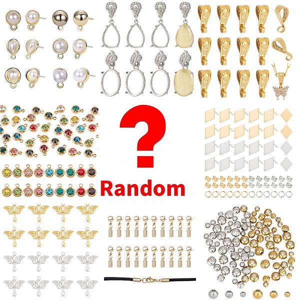 PandaHall Lucky Bag, Mixed Style Brass & Stainless Steel Beads, Charms, Clasps and Jewelry Findings Kits, Random Color Stainless Steel..., Multicolor
PandaHall Lucky Bag, Mixed Style Brass & Stainless Steel Beads, Charms, Clasps and Jewelry Findings Kits, Random Color Stainless Steel..., Multicolor