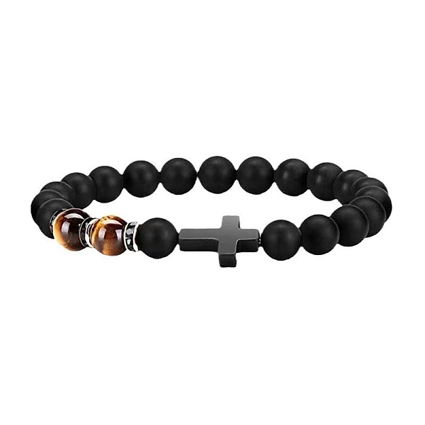 PandaHall Cross Natural Obsidian & Dyed Tiger Eye Stretch Bracelet, Yellow Lava Rock Cross Yellow
PandaHall Cross Natural Obsidian & Dyed Tiger Eye Stretch Bracelet, Yellow Lava Rock Cross Yellow