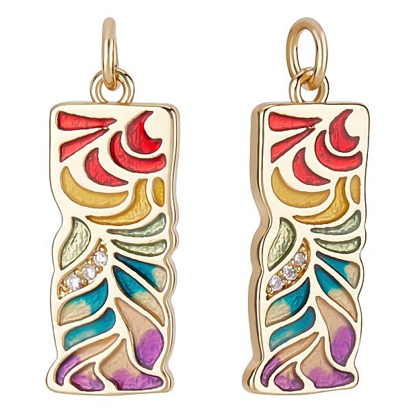 PandaHall Beebeecraft 5Pcs Brass Cubic Zirconia Pendants, Long-Lasting Plated, with Enamel, Rectangle Charms, Real 18K Gold Plated...
PandaHall Beebeecraft 5Pcs Brass Cubic Zirconia Pendants, Long-Lasting Plated, with Enamel, Rectangle Charms, Real 18K Gold Plated...