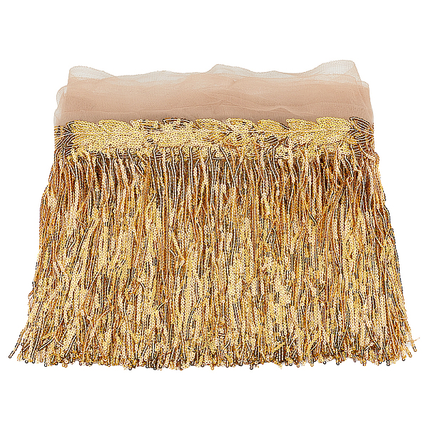 PandaHall 10 Yards Beading Sequins Polyester Tassel Ribbons, Garment Accessories, Gold, 13 inch(330mm) Polyester None Gold
PandaHall 10 Yards Beading Sequins Polyester Tassel Ribbons, Garment Accessories, Gold, 13 inch(330mm) Polyester None Gold