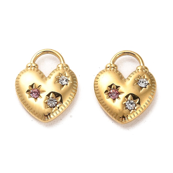 PandaHall 304 Stainless Steel Pendants, with Rhinestone, Heart Padlock Charms, Real 14K Gold Plated, 17.5x14x4mm, Hole: 5.5x5.5mm Stainless..., Multicolor
PandaHall 304 Stainless Steel Pendants, with Rhinestone, Heart Padlock Charms, Real 14K Gold Plated, 17.5x14x4mm, Hole: 5.5x5.5mm Stainless..., Multicolor