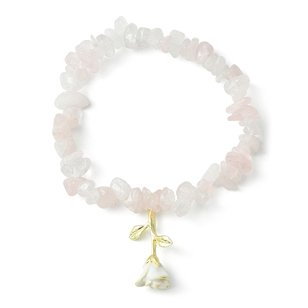 PandaHall Natural Rose Quartz Chips Beaded Stretch Bracelets with Alloy Enamel Rose Charms, Inner Diameter: 2 inch(4.95cm) Rose Quartz Chip
PandaHall Natural Rose Quartz Chips Beaded Stretch Bracelets with Alloy Enamel Rose Charms, Inner Diameter: 2 inch(4.95cm) Rose Quartz Chip