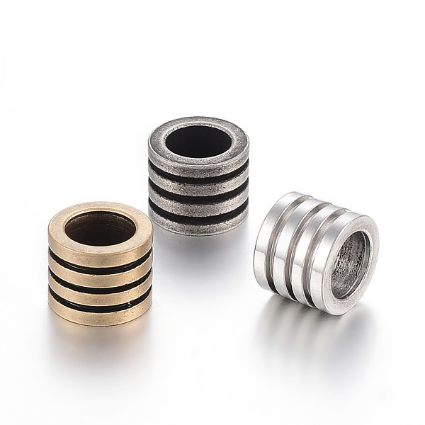 PandaHall 304 Stainless Steel Grooved Beads, Large Hole Beads, Column, Mixed Color, 10x8mm, Hole: 7mm 304 Stainless Steel Column Multicolor
PandaHall 304 Stainless Steel Grooved Beads, Large Hole Beads, Column, Mixed Color, 10x8mm, Hole: 7mm 304 Stainless Steel Column Multicolor