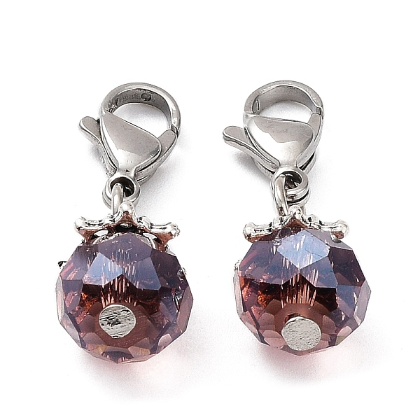 PandaHall Electroplate Faceted Glass Pendants, with 304 Stainless Steel Lobster Claw Clasps, Round, Coconut Brown, 25mm, Pendant: 14.5x9mm...
PandaHall Electroplate Faceted Glass Pendants, with 304 Stainless Steel Lobster Claw Clasps, Round, Coconut Brown, 25mm, Pendant: 14.5x9mm...