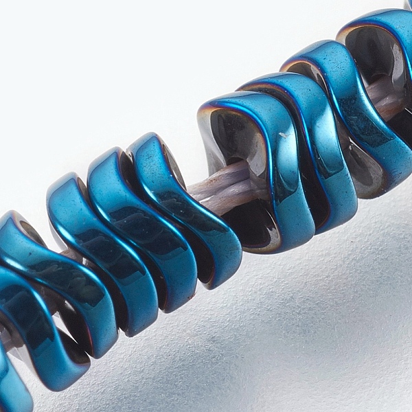 PandaHall Electroplated Non-magnetic Synthetic Hematite Bead Strand, Wavy Disc, Blue Plated, 4x1.5mm, Hole: 0.8mm, about 394pcs/strand, 15.7...
PandaHall Electroplated Non-magnetic Synthetic Hematite Bead Strand, Wavy Disc, Blue Plated, 4x1.5mm, Hole: 0.8mm, about 394pcs/strand, 15.7...