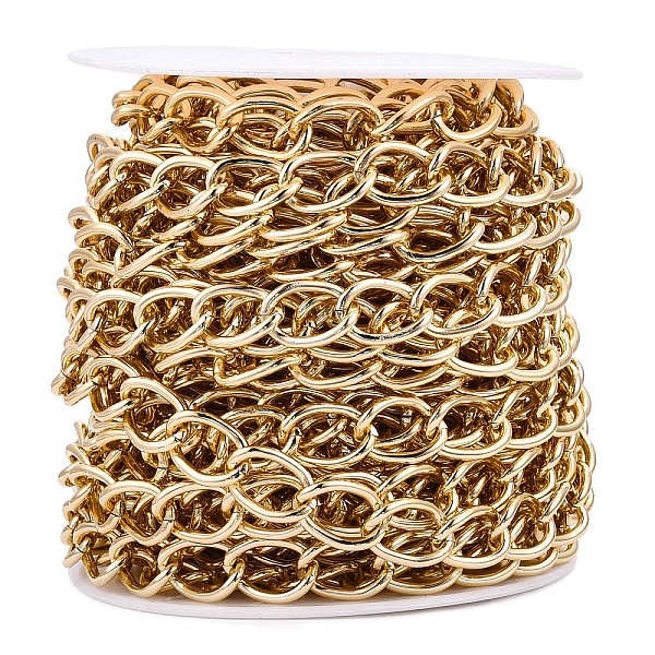 PandaHall Aluminium Curb Chains, Unwelded, with Spool, Golden, 15x10x2mm, about 32.81 Feet(10m)/Roll Aluminum
PandaHall Aluminium Curb Chains, Unwelded, with Spool, Golden, 15x10x2mm, about 32.81 Feet(10m)/Roll Aluminum