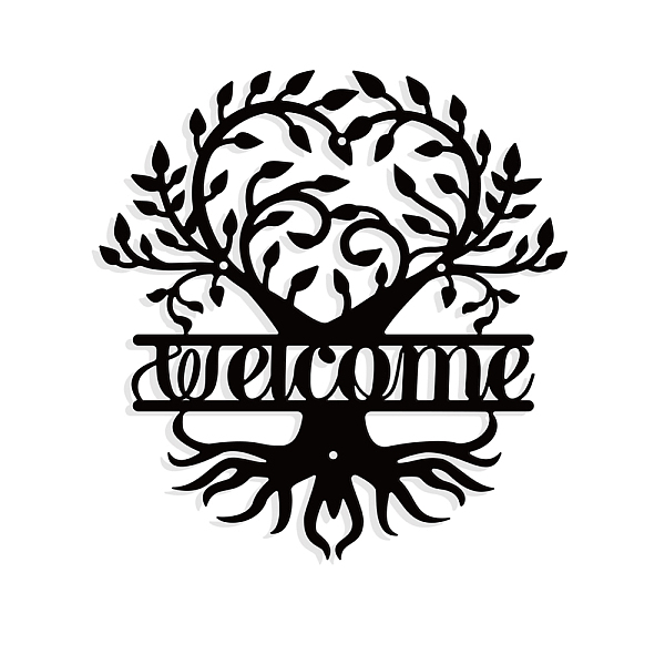 PandaHall Iron Wall Art Decorations, for Front Porch, Living Room, Kitchen, Matte Style, Word Welcome, Tree of Life, 285x300x1mm Iron Tree...
PandaHall Iron Wall Art Decorations, for Front Porch, Living Room, Kitchen, Matte Style, Word Welcome, Tree of Life, 285x300x1mm Iron Tree...
