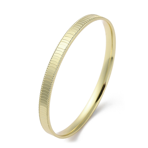 PandaHall Rack Plating Brass Textured Bangles, Lead Free & Cadmium Free, Real 18K Gold Plated, Inner Diameter: 2-3/8 inch(6cm) Brass Ring
PandaHall Rack Plating Brass Textured Bangles, Lead Free & Cadmium Free, Real 18K Gold Plated, Inner Diameter: 2-3/8 inch(6cm) Brass Ring