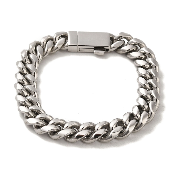 PandaHall 304 Stainless Steel Cuban Link Chain Bracelets for Women Men, Stainless Steel Color, 8-7/8 inch(22.5cm), Link: 12x15x3.5mm 304...
PandaHall 304 Stainless Steel Cuban Link Chain Bracelets for Women Men, Stainless Steel Color, 8-7/8 inch(22.5cm), Link: 12x15x3.5mm 304...