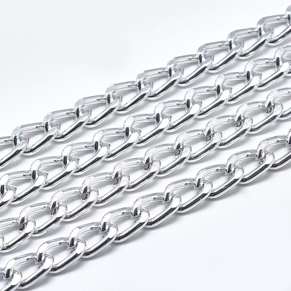 PandaHall Aluminium Curb Chains, Diamond Cut Chains, with Spool, Unwelded, Faceted, Silver, 8.5x5.5x1.6mm, about 164.04 Feet(50m)/roll...
PandaHall Aluminium Curb Chains, Diamond Cut Chains, with Spool, Unwelded, Faceted, Silver, 8.5x5.5x1.6mm, about 164.04 Feet(50m)/roll...