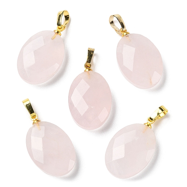 PandaHall Natural Rose Quartz Pendants, Faceted Oval Charms with Golden Plated Brass Snap on Bails, 21.8x13.4~13.5x6.2mm, Hole: 5.3x3.7mm...
PandaHall Natural Rose Quartz Pendants, Faceted Oval Charms with Golden Plated Brass Snap on Bails, 21.8x13.4~13.5x6.2mm, Hole: 5.3x3.7mm...