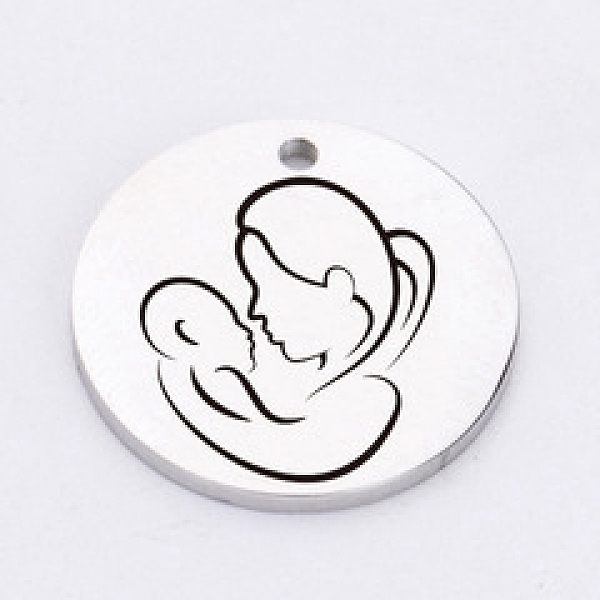 PandaHall Mother's Day 304 Stainless Steel Pendants, Laser Cut, Flat Round with Mother & Baby, Stainless Steel Color, 20mm Stainless Steel...
PandaHall Mother's Day 304 Stainless Steel Pendants, Laser Cut, Flat Round with Mother & Baby, Stainless Steel Color, 20mm Stainless Steel...