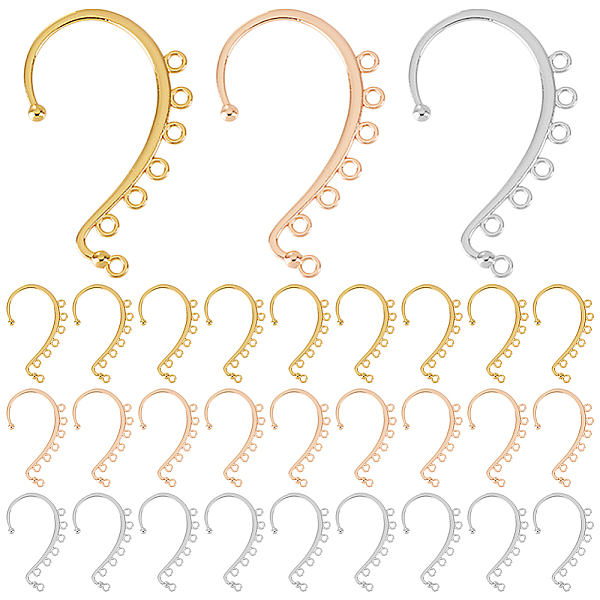 PandaHall SUNNYCLUE 30Pcs 3 Colors Alloy Ear Cuff Findings, with 7 Horizontal Loops, Ear Wrap Earring Hooks for Non Piercing Earring Making...
PandaHall SUNNYCLUE 30Pcs 3 Colors Alloy Ear Cuff Findings, with 7 Horizontal Loops, Ear Wrap Earring Hooks for Non Piercing Earring Making...
