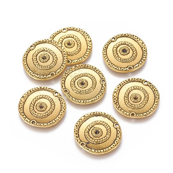 PandaHall Tibetan Style Links/Connectors, Lead Free and Cadmium Free, Flat Round, Antique Golden, 22x2mm, Hole: 1.5mm Alloy Flat Round
PandaHall Tibetan Style Links/Connectors, Lead Free and Cadmium Free, Flat Round, Antique Golden, 22x2mm, Hole: 1.5mm Alloy Flat Round