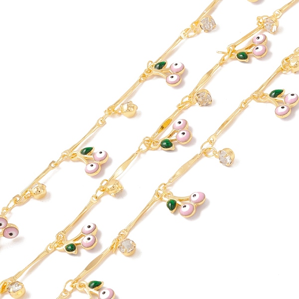 PandaHall Brass Bar Link Chains, with Enamel Cherry & Glass Flat Round Charm, Soldered, with Spool, Lead Free & Cadmium Free, Golden, Pearl...
PandaHall Brass Bar Link Chains, with Enamel Cherry & Glass Flat Round Charm, Soldered, with Spool, Lead Free & Cadmium Free, Golden, Pearl...