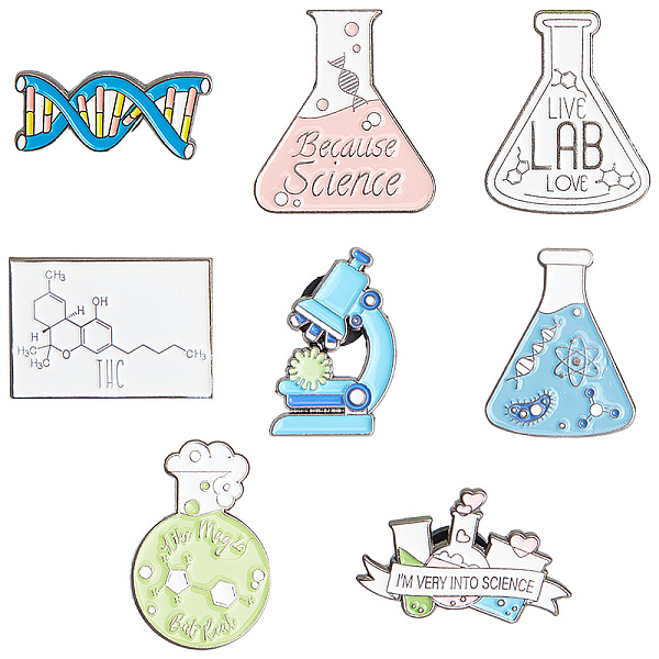 PandaHall SUNNYCLUE 8Pcs 8 Style Lab Theme Alloy Enamel Brooches, with Enamel Pin, Gene Strand & Microscope & Chemical Test Bottle, Mixed..., Multicolor
PandaHall SUNNYCLUE 8Pcs 8 Style Lab Theme Alloy Enamel Brooches, with Enamel Pin, Gene Strand & Microscope & Chemical Test Bottle, Mixed..., Multicolor