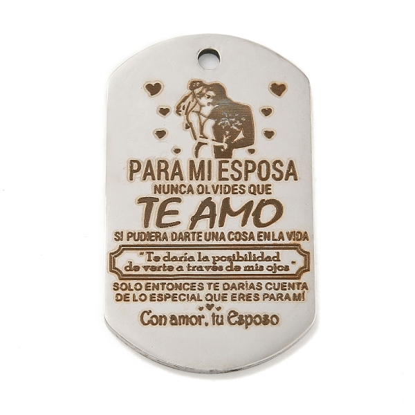 PandaHall Valentine's Day 201 Stainless Steel Pendants, Love Message Charms, Oval with Word Charms, Stainless Steel Color, 49x28x2mm, Hole...
PandaHall Valentine's Day 201 Stainless Steel Pendants, Love Message Charms, Oval with Word Charms, Stainless Steel Color, 49x28x2mm, Hole...