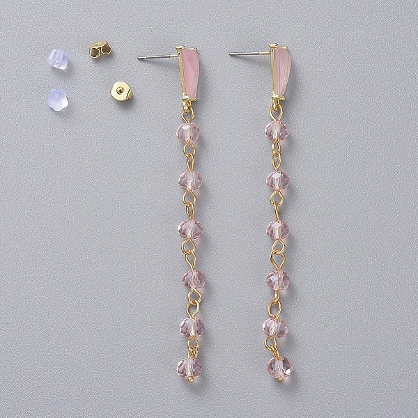 PandaHall Electroplate Glass Dangle Stud Earrings, with Golden Plated Brass Eye Pin, Alloy Resin Stud Earring Findings, Brass & Plastic Ear..., Pink
PandaHall Electroplate Glass Dangle Stud Earrings, with Golden Plated Brass Eye Pin, Alloy Resin Stud Earring Findings, Brass & Plastic Ear..., Pink