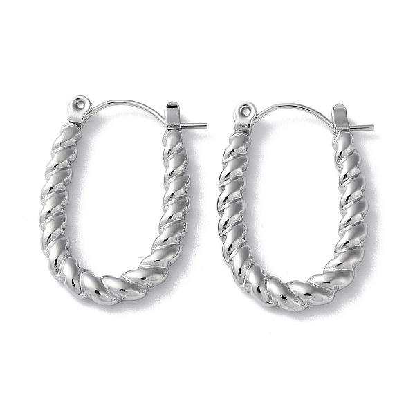PandaHall 304 Stainless Steel Twist Hoop Earrings, Oval, Stainless Steel Color, 26x17mm 304 Stainless Steel Oval
PandaHall 304 Stainless Steel Twist Hoop Earrings, Oval, Stainless Steel Color, 26x17mm 304 Stainless Steel Oval