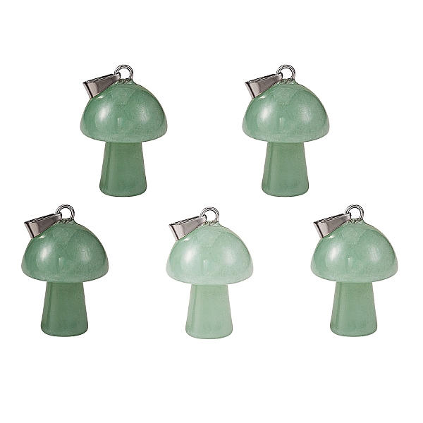 PandaHall 5Pcs Natural Green Aventurine Pendants, with Stainless Steel Loops, Platinum, Mushroom Shaped, 24x16mm, Hole: 5mm Green Aventurine...
PandaHall 5Pcs Natural Green Aventurine Pendants, with Stainless Steel Loops, Platinum, Mushroom Shaped, 24x16mm, Hole: 5mm Green Aventurine...