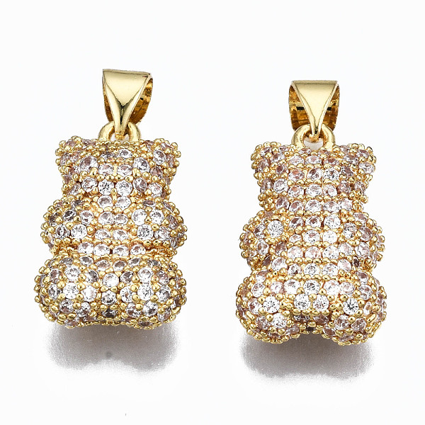 PandaHall Brass Micro Pave Clear Cubic Zirconia Pendants, Inlay Bear Shape Charms, Cadmium Free & Nickel Free & Lead Free, Real 16K Gold...
PandaHall Brass Micro Pave Clear Cubic Zirconia Pendants, Inlay Bear Shape Charms, Cadmium Free & Nickel Free & Lead Free, Real 16K Gold...