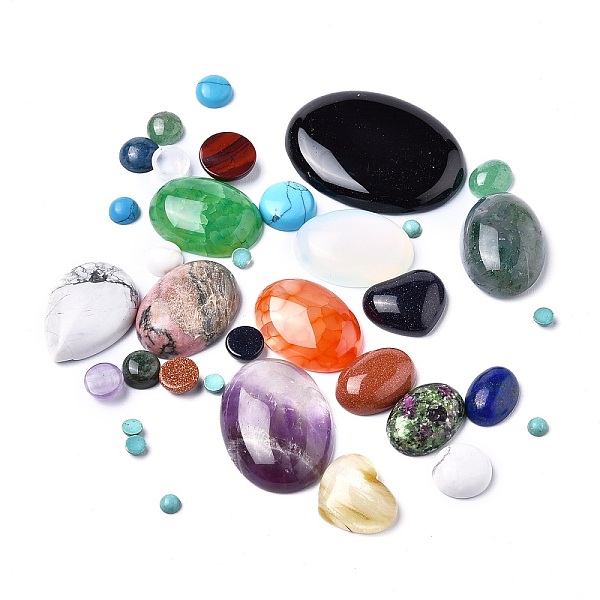 PandaHall Natural & Synthetic Gemstone Cabochons, Mixed Shapes, 4~40x4~30x2~9mm Mixed Stone Mixed Shapes
PandaHall Natural & Synthetic Gemstone Cabochons, Mixed Shapes, 4~40x4~30x2~9mm Mixed Stone Mixed Shapes