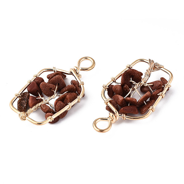 PandaHall Synthetic Goldstone Pendants, Golden Tone Brass Wire Wrapped, Tree, Bottle, 37~38x21.5~22.5x4.5~7.5mm, Hole: 4mm Goldstone Bottle
PandaHall Synthetic Goldstone Pendants, Golden Tone Brass Wire Wrapped, Tree, Bottle, 37~38x21.5~22.5x4.5~7.5mm, Hole: 4mm Goldstone Bottle