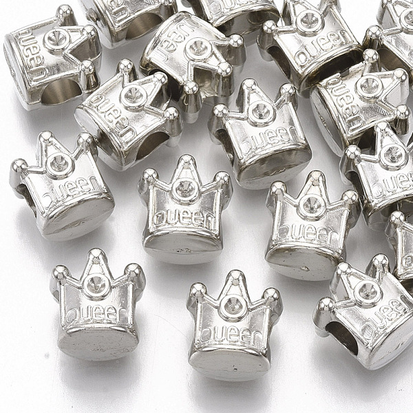 PandaHall Plating ABS Plastic European Bead Rhinestone Settings, Large Hole Beads, Crown with Word Queen, Platinum, Fit for 1.5mm Rhinestone...
PandaHall Plating ABS Plastic European Bead Rhinestone Settings, Large Hole Beads, Crown with Word Queen, Platinum, Fit for 1.5mm Rhinestone...