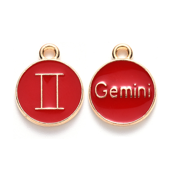 PandaHall Alloy Enamel Pendants, Cadmium Free & Lead Free, Flat Round with Constellation, Light Gold, Red, Gemini, 22x18x2mm, Hole: 1.5mm...
PandaHall Alloy Enamel Pendants, Cadmium Free & Lead Free, Flat Round with Constellation, Light Gold, Red, Gemini, 22x18x2mm, Hole: 1.5mm...