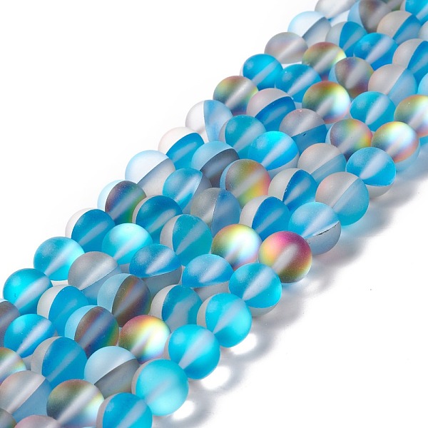 PandaHall Synthetic Moonstone Beads Strands, Frosted, Round, Deep Sky Blue, 10mm, Hole: 1mm, about 38~40pcs/strand, 14.96''~15.16''...
PandaHall Synthetic Moonstone Beads Strands, Frosted, Round, Deep Sky Blue, 10mm, Hole: 1mm, about 38~40pcs/strand, 14.96''~15.16''...